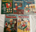 Vintage Dell Comics Five Walt Disney Donald Duck  Mickey Mouse And Uncle  crooge