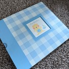 Hallmark Our Baby Boy Memory Book Photo Album Keepsake Gingham Bear 70pages