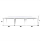 White 10 x30  Canopy Tent Party Wedding Tent With 8 Removable Walls Garden