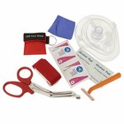Aed First Aid Kit-cpr Rescue Mask With Case  Razor  Tourniquet  Emt Shears  more