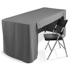 6  Fitted Tablecloth Cover With Open Back For Trade Show banquet dj Table