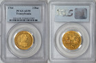Transylvania 1764 Maria Theresa Gold Double Ducat Pcgs Au-55 Rare  