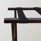 Folding Luggage Rack Hotel Style Suitcase Stand Extra Wide Wood Heavy Duty 30 In