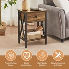 Set Of 2 Nightstand Bedroom Bedside Table Multi Colorful Wood End Tables Drawer