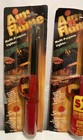 2x Vtg 1993 Scripto Red Plastic Portable Aim N Flame Multi Purpose Lighter Pair