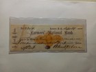Hudson New York 1874 First National Bank Check  172 30 Dog      Vignette      Art