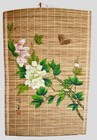 Vintage Asian Hand Painted Bamboo Scroll Wall Art Nature Scenic 36 5    X 24   