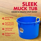 Little Giant 40 Quart Durable And Versatile Utility Muck Tub W handles  Blue