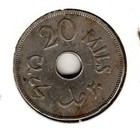 1940 Israel Palestine 20 Mils Coin British Mandate - Key Date - Vf 