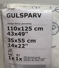 Ikea Gulsparv Crib Duvet Cover   Pillowcase Set Blue   White Stripes 100  Cotton