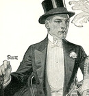 1914 Orig Arrow Evening Shirt Ad  Jc Leyendecker  Gay Interest  Tuxedo   Top Hat