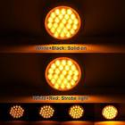 4pcs 4 Inch Round Amber Strobe Lights 24 Led Trailer Tail Lights With Stobe Sol