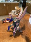 Dragon Alebrije Hand Painted Wood Carving Oaxaca Mexico Folk Art Vintage  
