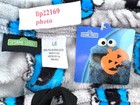 Cookie Monster Halloween Black Bats Plush Fleece Lounge Pajama Pants Men   s S M L
