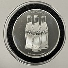 Coca Cola Soda Bottle Collector Coin 1 Troy Oz  999 Fine Silver Round Coke Medal