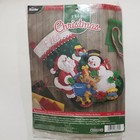 Bucilla Felt Christmas Stocking Kit Santa And Snowman 86658 18 