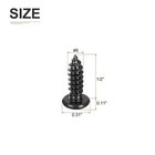  8x1 2 Phillips Pan Head Self-tapping Screw - 100pack - Black Oxide 304 Stain   