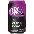 Dr Pepper Blackberry Zero Sugar Soda Pop  12 Fl Oz  12 Pack Cans I Free Shipping