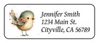 30 Cute Bird Personalized Return Address Labels Stickers Tags