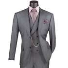 Vinci Men s Textured 3pc Modern Suit W  Adj Waist - 36s-56l  8 Colors - New