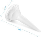 20 Pack White Caulking Nozzle For Sausage Caulk Gun  Reusable Epoxy Replacement