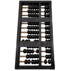 Lotus Flower Brand Vintage Chinese Wood Abacus Brass Accents Black 13 Column