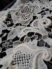 Antique 19th Century Brussels Point De Gaze Needle Lace Collar     Handmade   