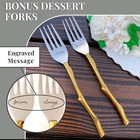 Wedding Cake Knife And Server Set - 4 Pc Cake Cutting Set With Gold Twig Leaf 