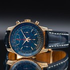 Breitling Montbrilliant 40mm Factory Diamond Rose Gold Blue Dial Rb0130al c896