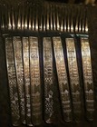 Service For 8 Cambridge Aztec Geometric Southwest Stainless Steel Flatware Set