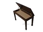 New   Walnut Wood Top Piano Bench stool chair With Storage