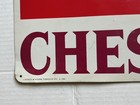 Vintage Chesterfield Cigarettes Embossed Tin Advertising Sign    they Satisfy   