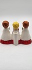 Vtg Ceramic Christmas Three Choir Boys Candle Holder Made In Japan Unbranded Mcm