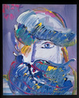 Peter Max   Pop Art    1990 s Signed Print    New Golden Frame 