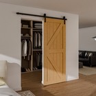 6ft Sliding Barn Door Hardware Closet Track Kit For Single Wooden Door  no Door