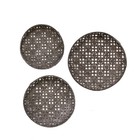 3 set Woven Tobacco Style Baskets Brown