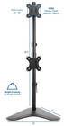 Vivo Dual Monitor Desk Stand Free-standing Lcd Mount  Holds In Vertical Position