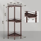 Corner Shower Caddy Standing 3 Tier Rustproof Metal Organizer With Soap Holder