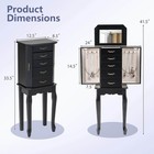 Jewelry Wood Cabinet Armoire Storage Box Chest Stand Organizer Christmas Gift