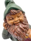 Vintage Ceramic Garden Gnome 70s Shelf Sitter Elf Pixie Green Brown Mystical 11 