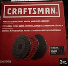 Craftsman Powered Scrubber Soft  Medium   Hard Bristle Brush Set Cmcpsmhb 3-pc 