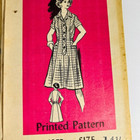 Vintage Mail Order Pattern 4875 Shirt Dress Sz 14 5 Pockets
