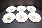 Herend Rothschild Bird Dessert Pie Plates  1520 Set Of 6 Vintage Hungary