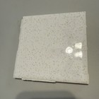 Lot Of 5 Wall Tile Made In The Usa Gloss White Brown   Gold Speckled - Vintage