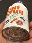 Vtg 1950   s Gulf Oil Corp Spray Advertising Grenade Aerosol Can Kills Bugs Rare  