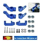Front Caster Block Steering   Rear Stub Axle Carriers For 1 10 Traxxas 2wd Slash