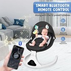 Electric Baby Swing Portable Infant Rocker W  Remote  5 Speeds Black