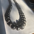 Sterling Silver Bead Necklace Navajo Pearls 24 Inches  Graduated