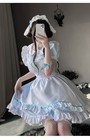 Women Maid Anime Cosplay Costume Cute Cosplay Apron Dress Summer