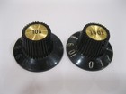 Two Vintage Mid 1970 s Gold Top Gibson Witch Hat Knobs Vol   Tone
